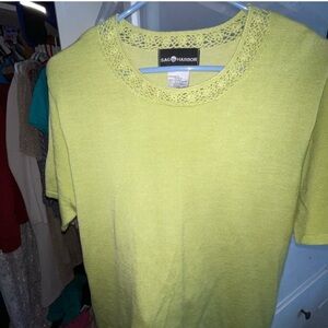 Sag Harbor vintage Women's Short Sleeve Green Tee